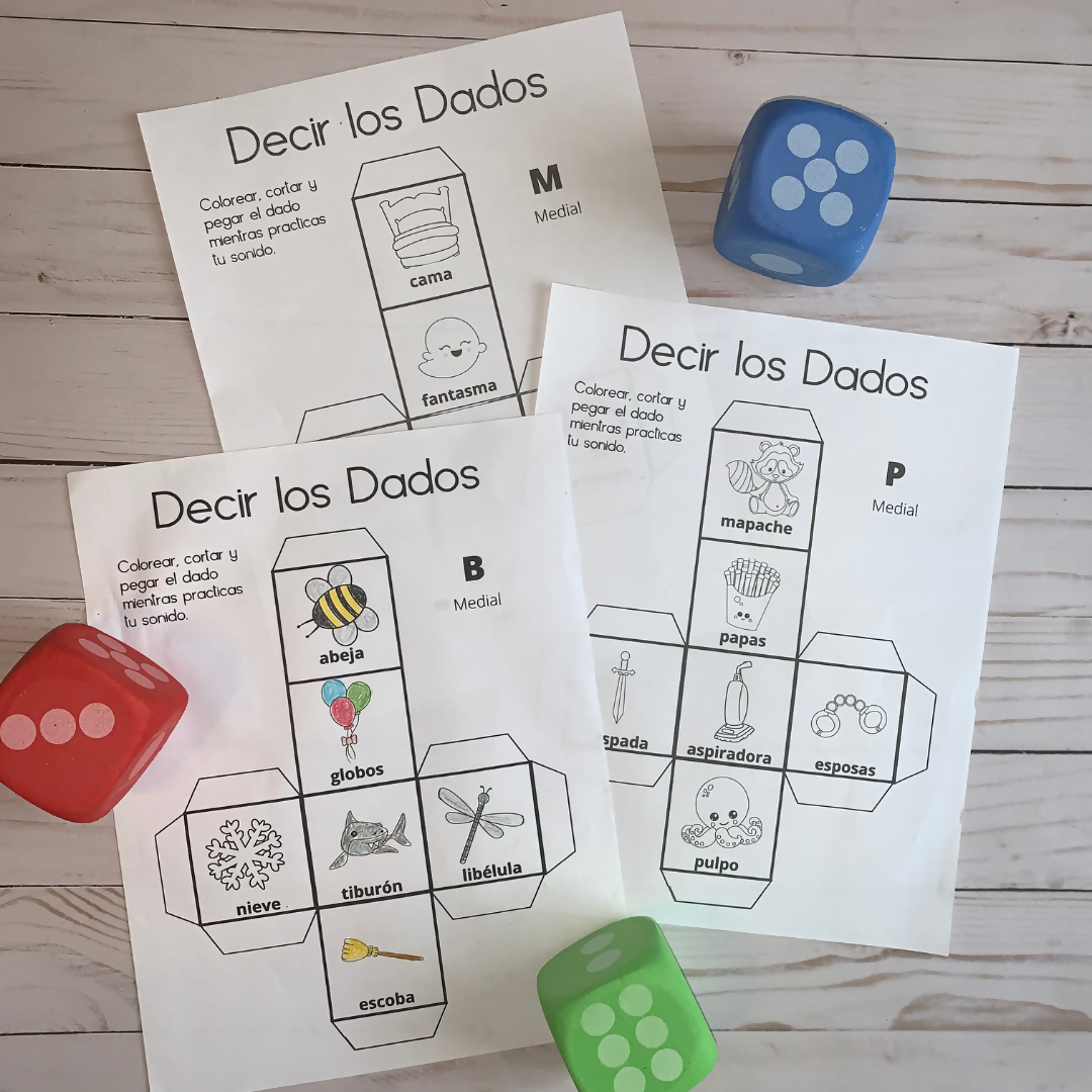 Spanish Articulation Dice Bilingual Marketplace
