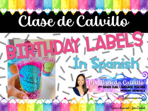 Spanish Birthday Labels