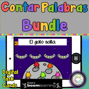 Contar palabras bundle Digital Task Cards | Boom Cards™