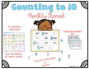 Counting to 10 Monthly Themed