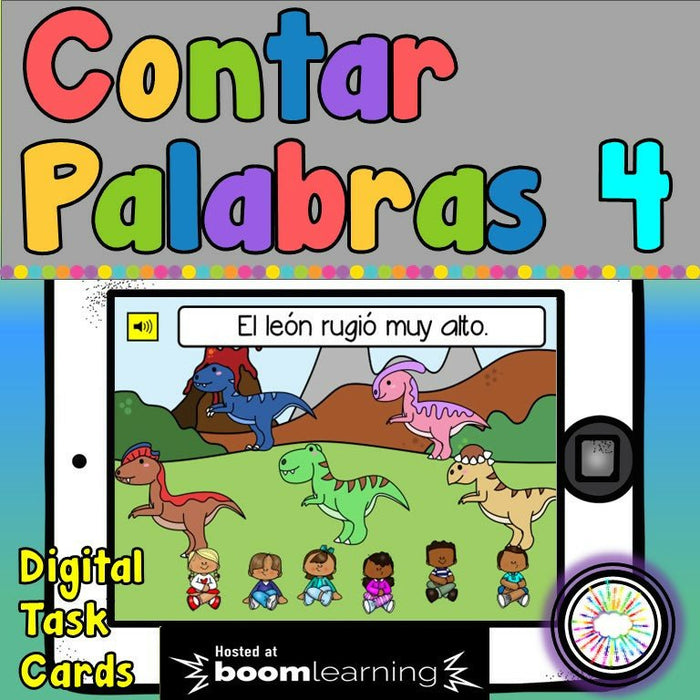 Contar palabras 4 Digital Task Cards | Boom Cards™