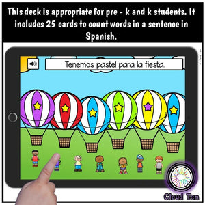 Contar palabras 6 Digital Task Cards | Boom Cards™