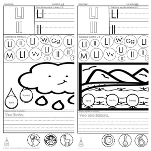 Abecedario actividades para cada letra A-Z incluyendo sonidos suaves y escritura (K-1)