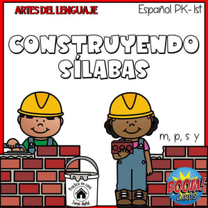 Construir sílabas con m, p, s, l Boom Cards