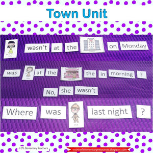 Town theme and Simple past tense for Elementary EFL