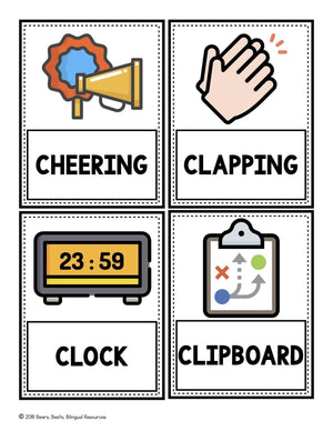 Bilingual Basketball Word Cards