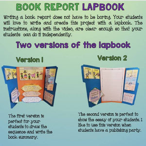 Book report- Lapbook- Reporte del libro- Spanish and English