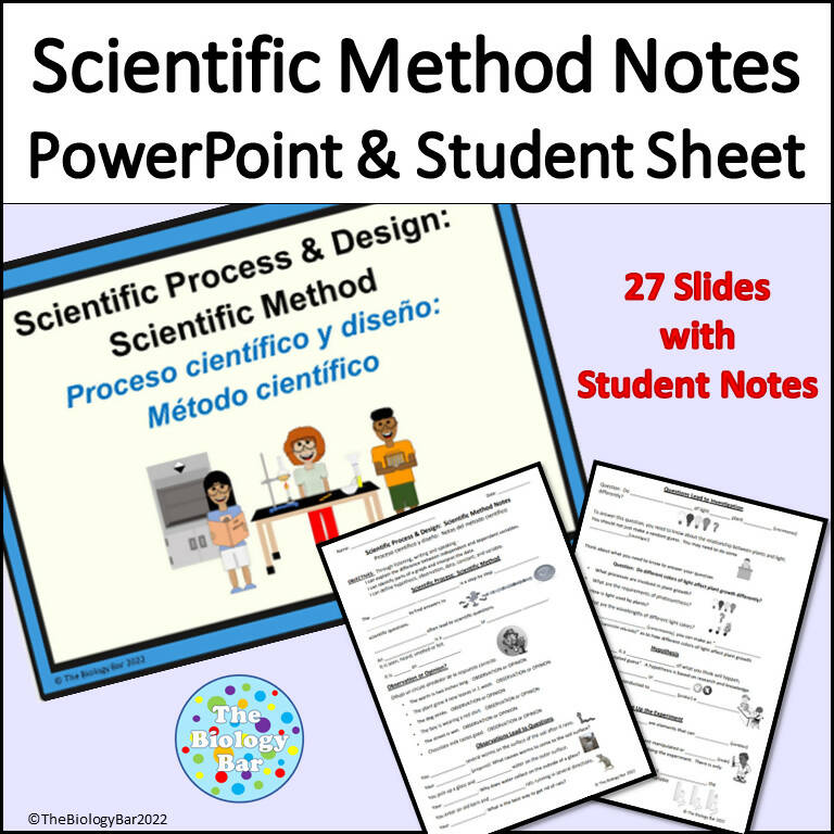 Scirntific Method Notes Scientific Method PowerPoint Notes and Student Guided Notes – Bilingual ...