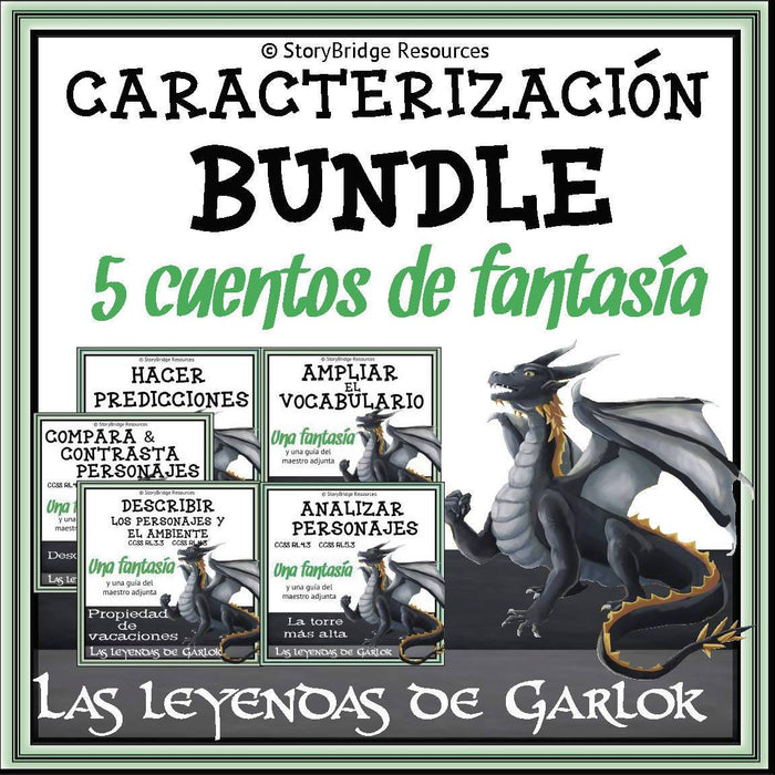 Characterization BUNDLE-5 Short Fantasy Stories for Spanish Reading Comprehension