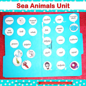 Sea, Ocean or Underwater Animals for Elementary ESL