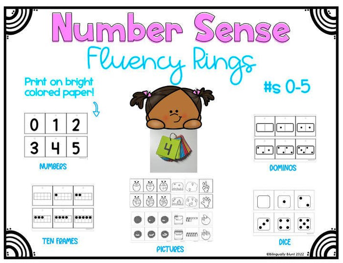 Number Sense Fluency Rings (#s 0 - 5)