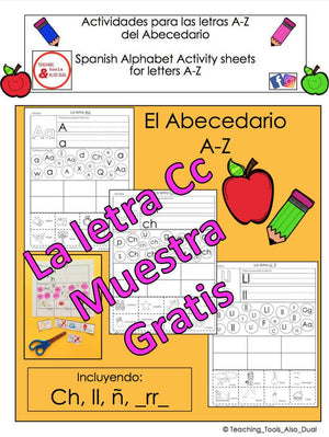 Actividades del Abecedario La Letra C Gratis - Spanish Alphabet Letter C Freebie