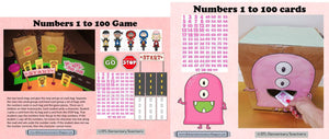 Numbers 1 to 100 Flashcards and more for ESL