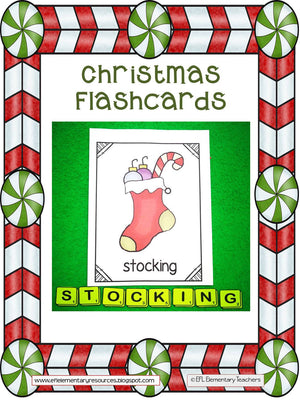 Christmas Flashcards for Elementary ESL/EFL/ELL