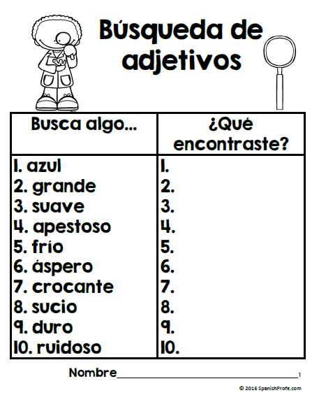 Los adjetivos (Adjectives in Spanish)