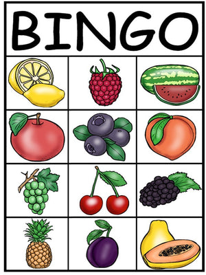 Fruits Bingo In Spanish