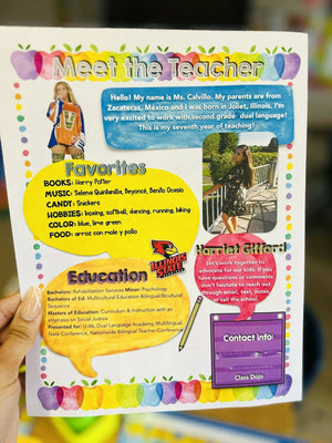Meet The Teacher Letter Template in English and Spanish