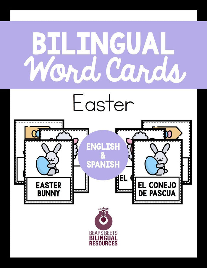 Bilingual Easter Word Cards