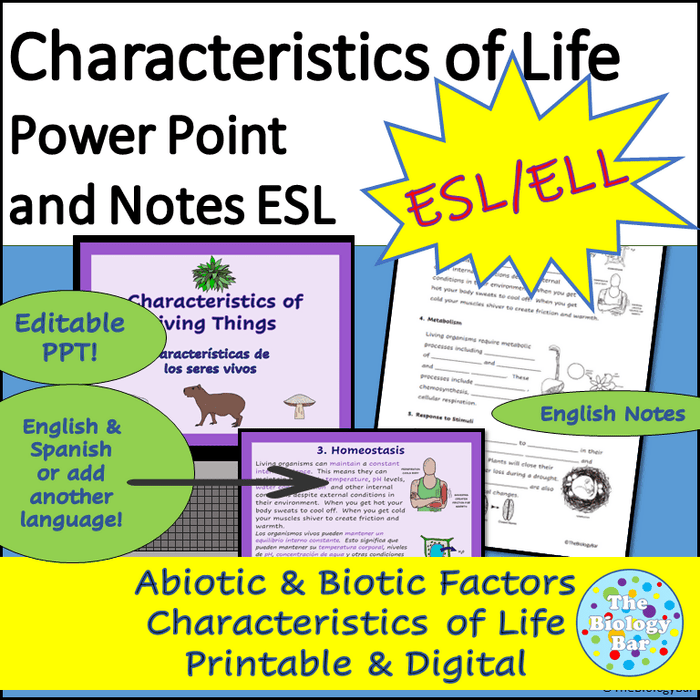 Characteristics of Life Notes Biology