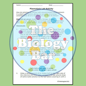 Biology Cell Transport Osmosis Lab