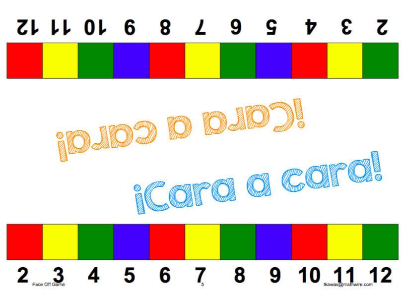 Math Center Game in Spanish: Cara a Cara – Bilingual Marketplace