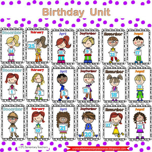 Birthday Unit -How old are you ? for Elementary ESL