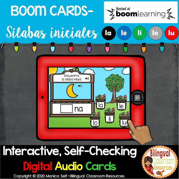 BOOM Cards Sílabas iniciales-la, le, li, lo, lu (Distance Learning)