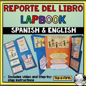 Book report- Lapbook- Reporte del libro- Spanish and English