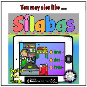 Contar silabas Digital Task Cards | Boom Cards™