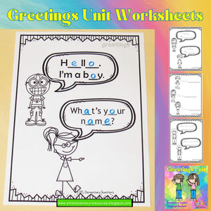 Greetings Unit for Elementary English Language Learners