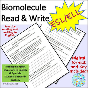 Biology Biomolecule Reading & Writing Review