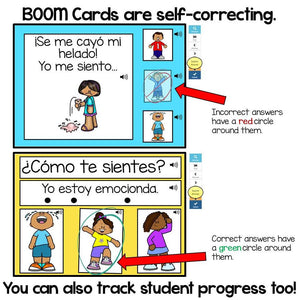 BOOM Cards Identifying emotions-Las emociones (Distance Learning)