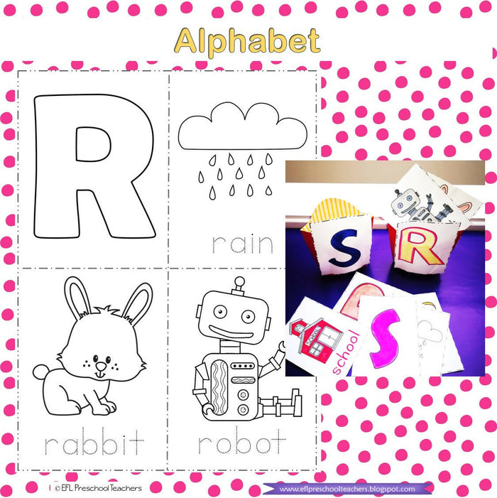 Alphabet Flashcards, Posters or Worksheets for ESL