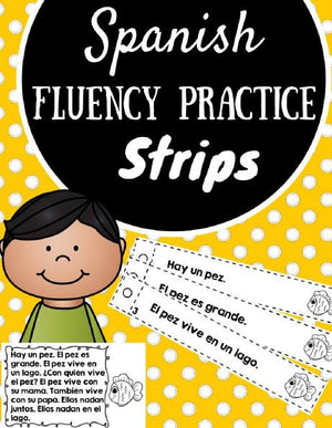 Spanish Reading Fluency Practice Strips (Tiras de fluidez para lectura)