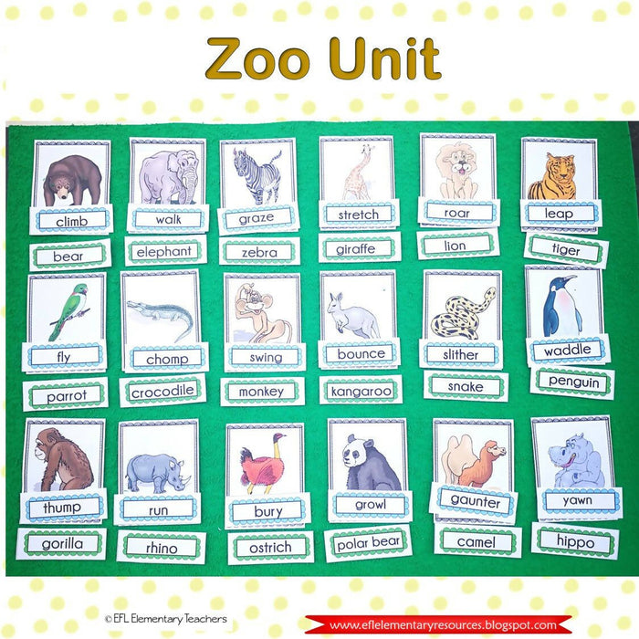 Zoo Animals Move for Elementary ELL