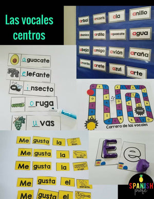 Las vocales centros (Spanish Vowels Centers)