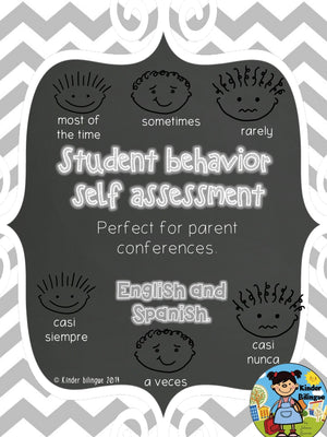 Behavior self assessment in English and Spanish (Evaluación de hábitos)