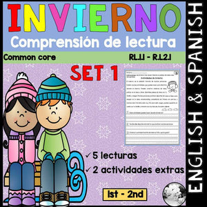 reading comprehension in Spanish- Comprension de lectura- invierno-
