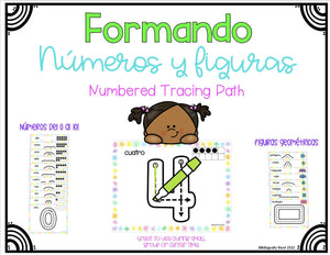 Formando números y figuras con rastreo numerado
