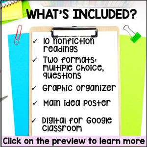 Idea principal y detalles/Main idea and details in Spanish