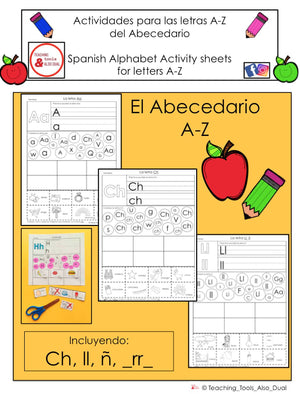 Actividades del Abecedario A-Z Sonidos Iniciales del Alfabeto A-Z