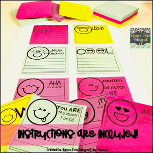 Positive Post-Its Notes ENGL/SPAN