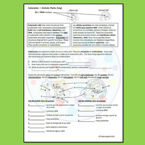 Biology Cell Structure & Function Reading and Writing