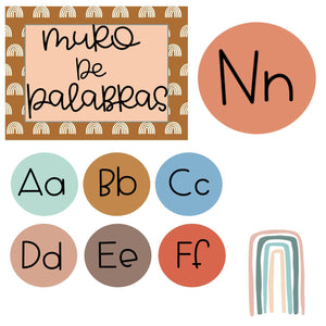 Boho style | classroom decor | Spanish | Neutrals | Growing Bundle