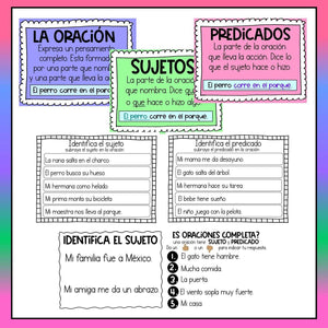Gramatica Interactiva para Google Slides -Sujeto y Predicado