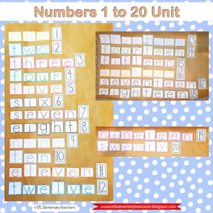 Numbers 1 to 20 Flashcards and more