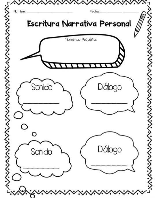 Narrative Graphic Organizer in Spanish/ Organizador gráfico -Escritura Narrativa