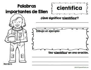 Ellen Ochoa in Spanish (Actividades Ellen Ochoa)