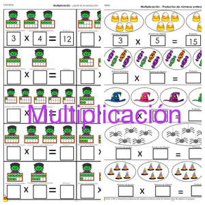 Actividades de Halloween Matemáticas y Escritura (Octubre) K-3 (Sólo Español)