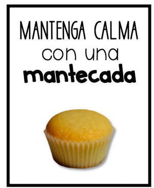 Pick-me-up Note in Spanish for Staff or Students (Mantecada theme)